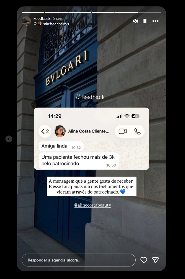 Feedback de cliente da Alcora