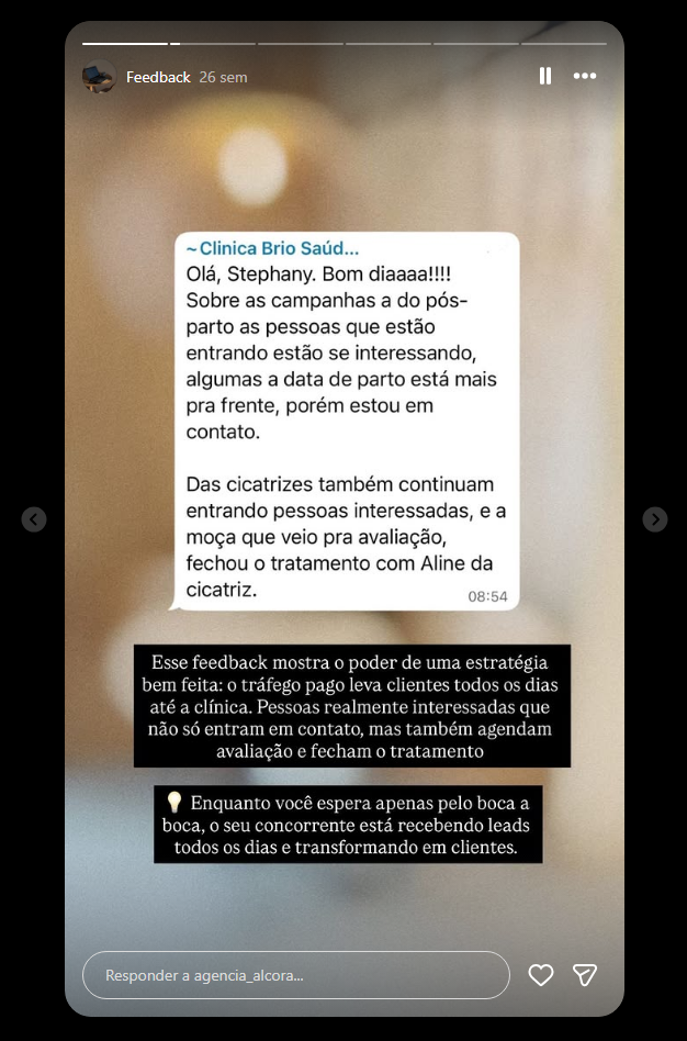 Feedback de cliente da Alcora
