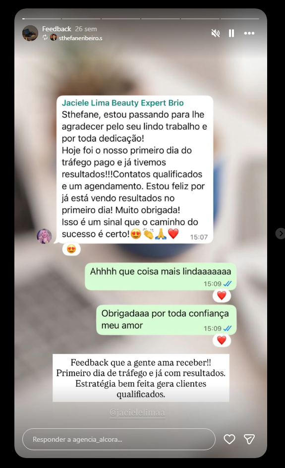 Feedback de cliente da Alcora